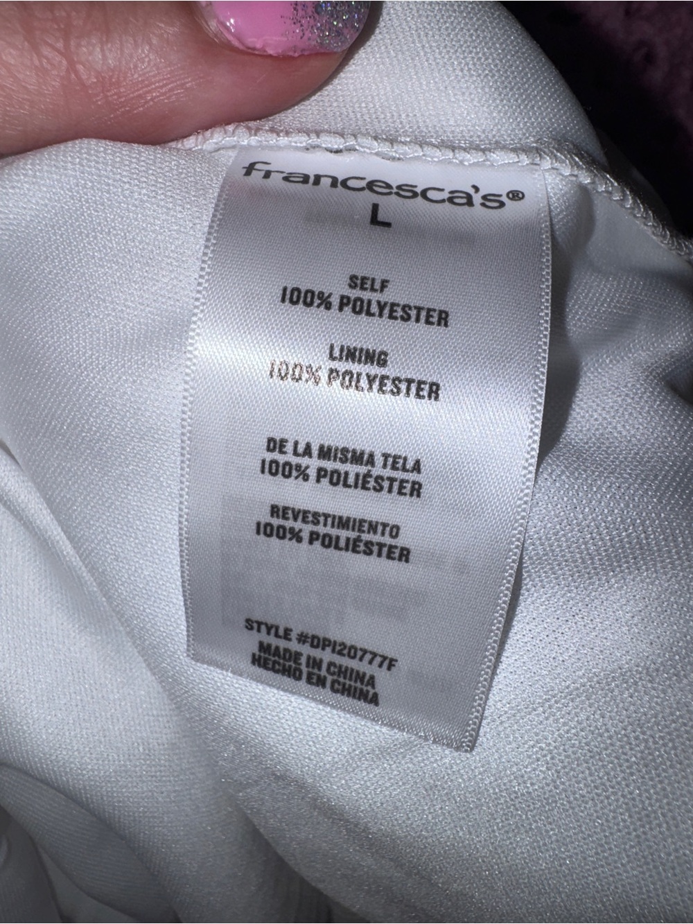 Francesca's Collections Margaret White Tulle Lilac Floral Maxi Dress - Picture 10 of 11